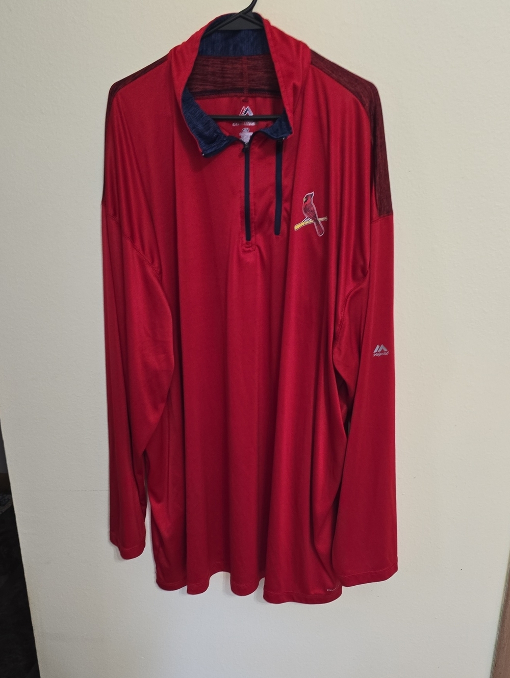 Majestic Red St. Louis Cardinals Long-Sleeve Pullover